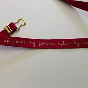 RARE Vintage Belt Red If Found in Person, Return by Mail - if found by Male...